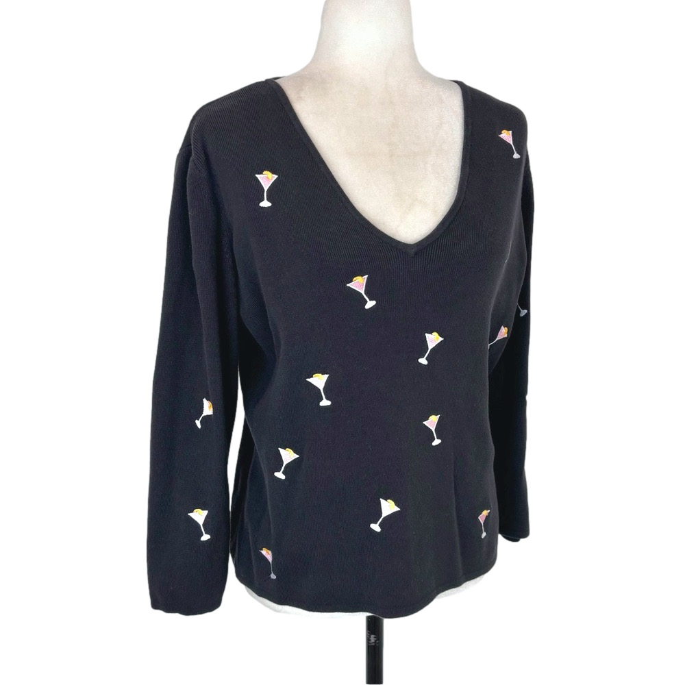 Deane & White black martini sweater